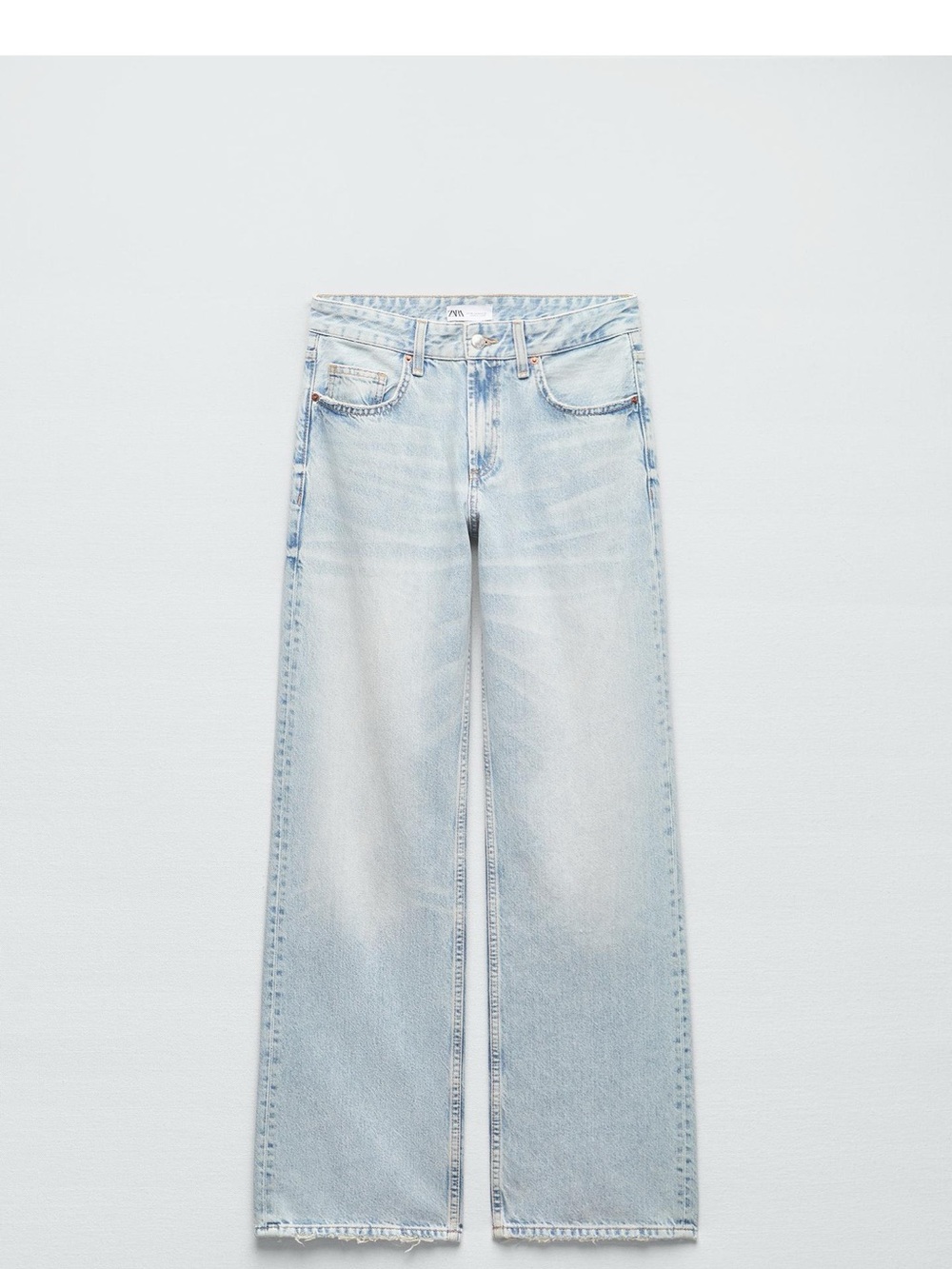 Zara mid rise Wide Leg Light Blue Jeans